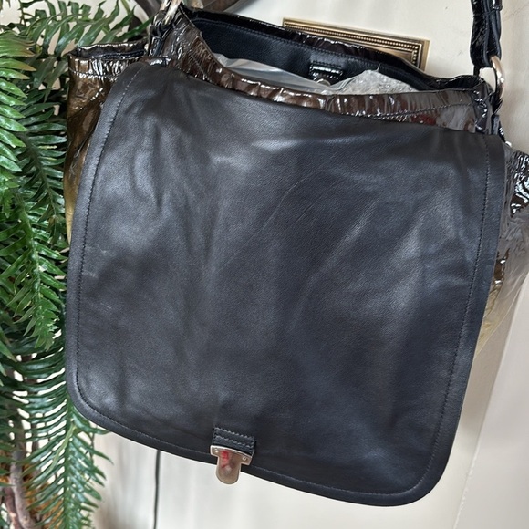 Prada Vernice Sfumato Flap Bag Spazzolato Ombre Shoulder Purse Patent Leather - Picture 4 of 16